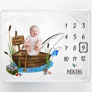 Baby monthly milestones blanket